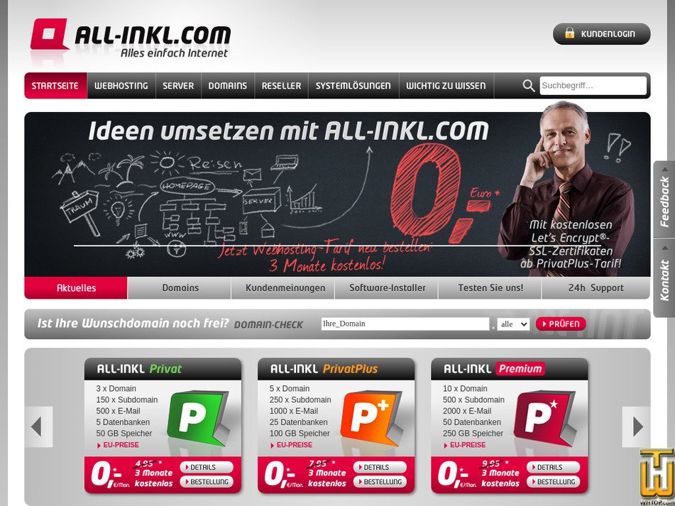 Aufgenommen am 20 April, 2024 all-inkl.com Bildschirmfoto