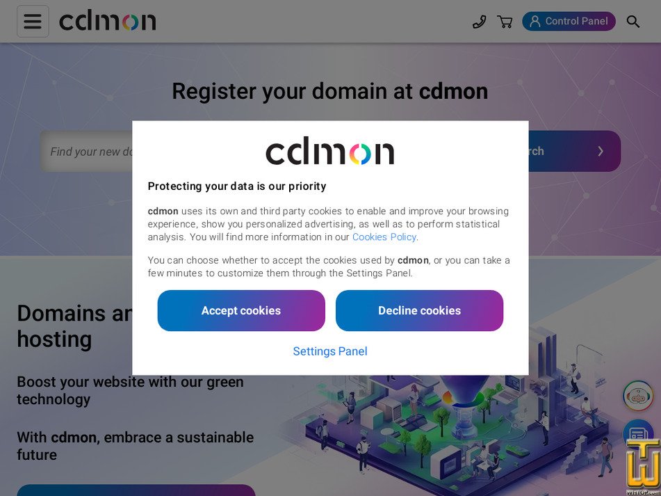 cdmon.com captura de pantalla