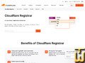 screenshot of .COM Domain Registration from cloudflare.com