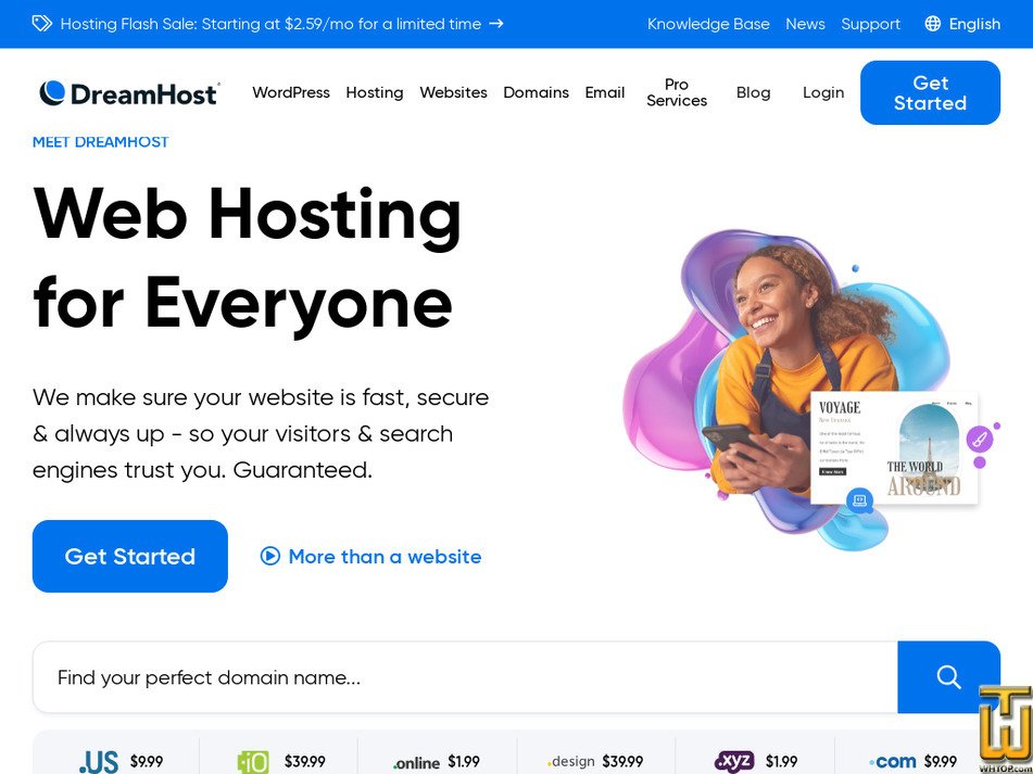 Taken on 24 January, 2025 dreamhost.com screenshot