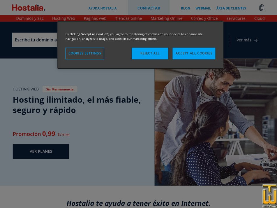 Tomado en 21 enero, 2025 hostalia.com captura de pantalla