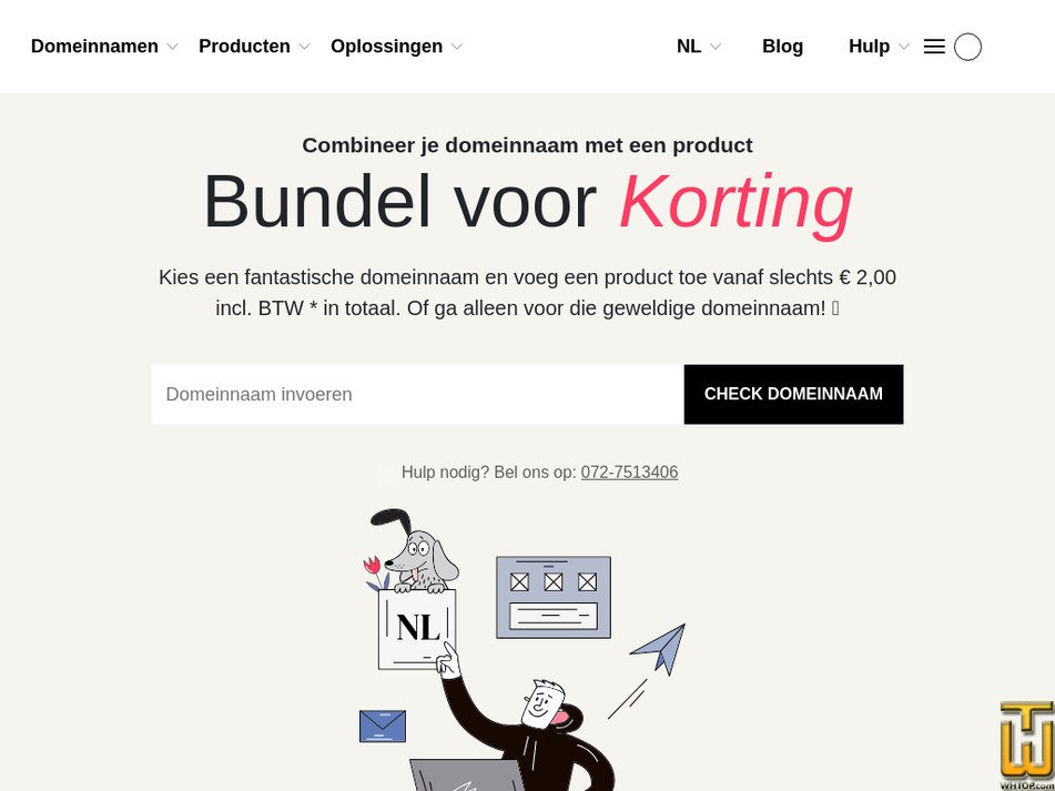Genomen op 20 april, 2024 hosting.nl screenshot