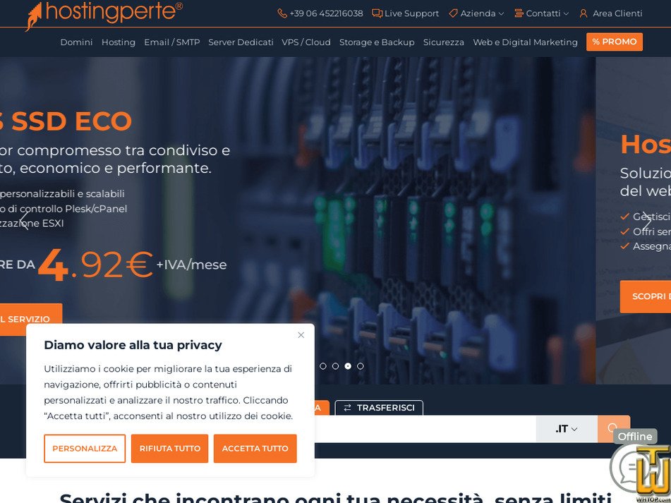 hostingperte.it screenshot