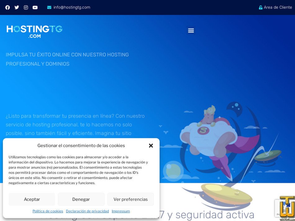 hostingtg.com captura de pantalla