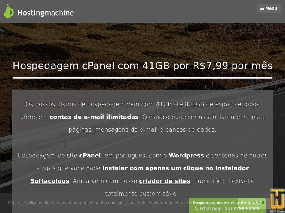 hostmach.com.br screenshot