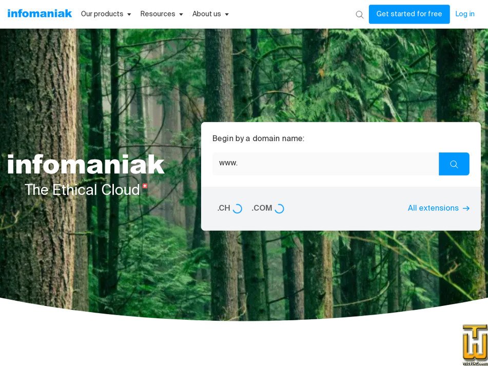 Taken on 21 January, 2025 infomaniak.com screenshot