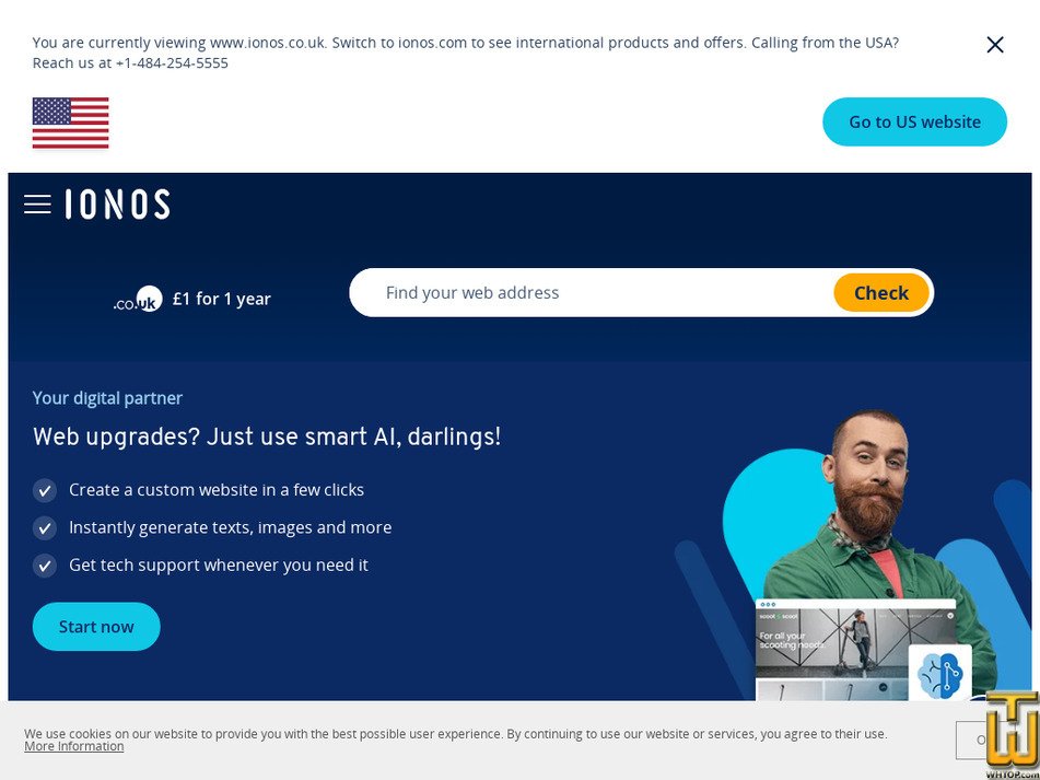 Taken on 21 January, 2025 ionos.co.uk screenshot