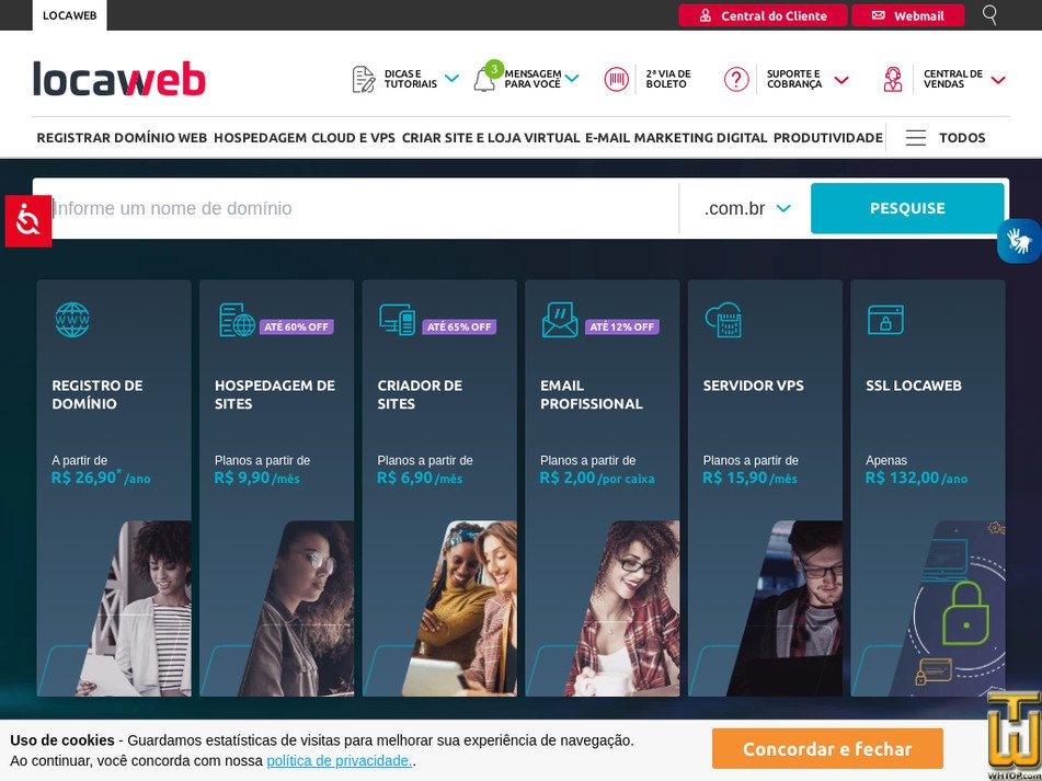 Levado no 20 Abril, 2024 locaweb.com.br screenshot