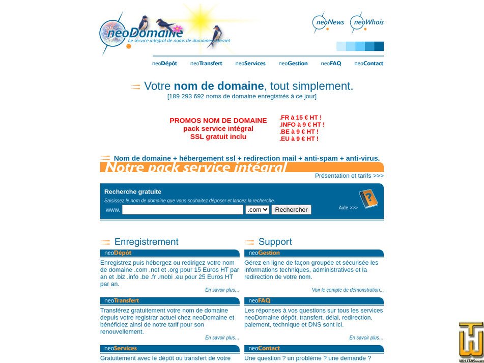 Pris sur 20 avril, 2024 neodomaine.com capture d'écran