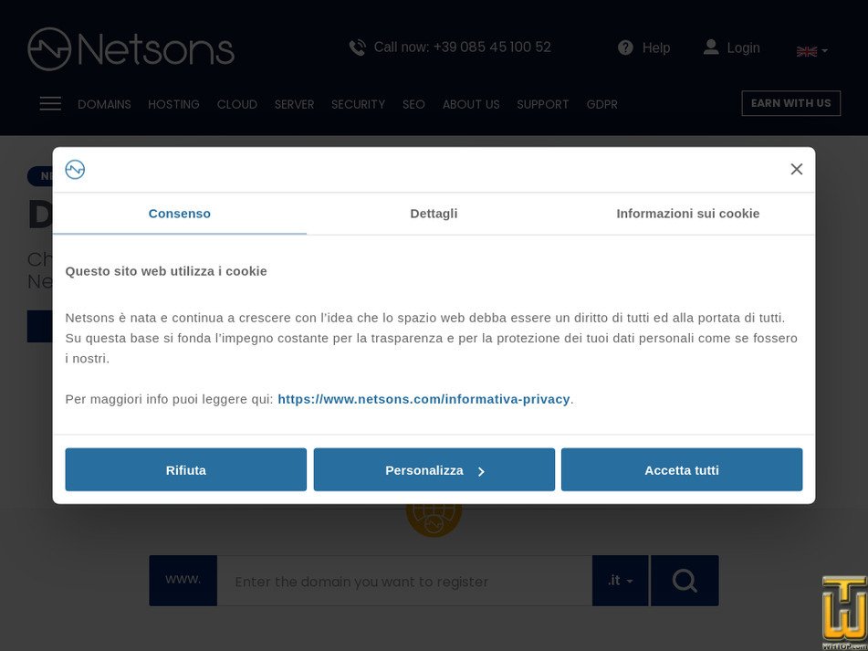 Assunto 24 gennaio, 2025 netsons.com immagine dello schermo