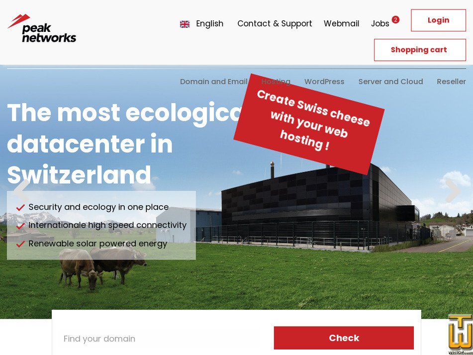 Taken on 20 April, 2024 peaknetworks.com screenshot