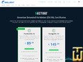 screenshot di SectigoSSL EV a partire dal shellrent.com