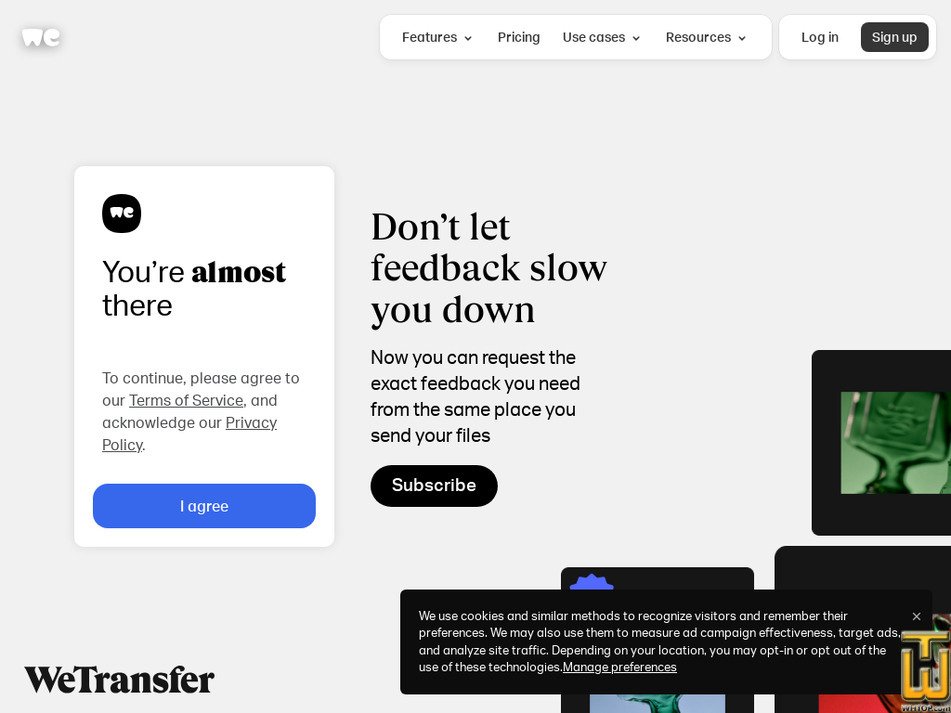 Genomen op 24 januari, 2025 wetransfer.com screenshot